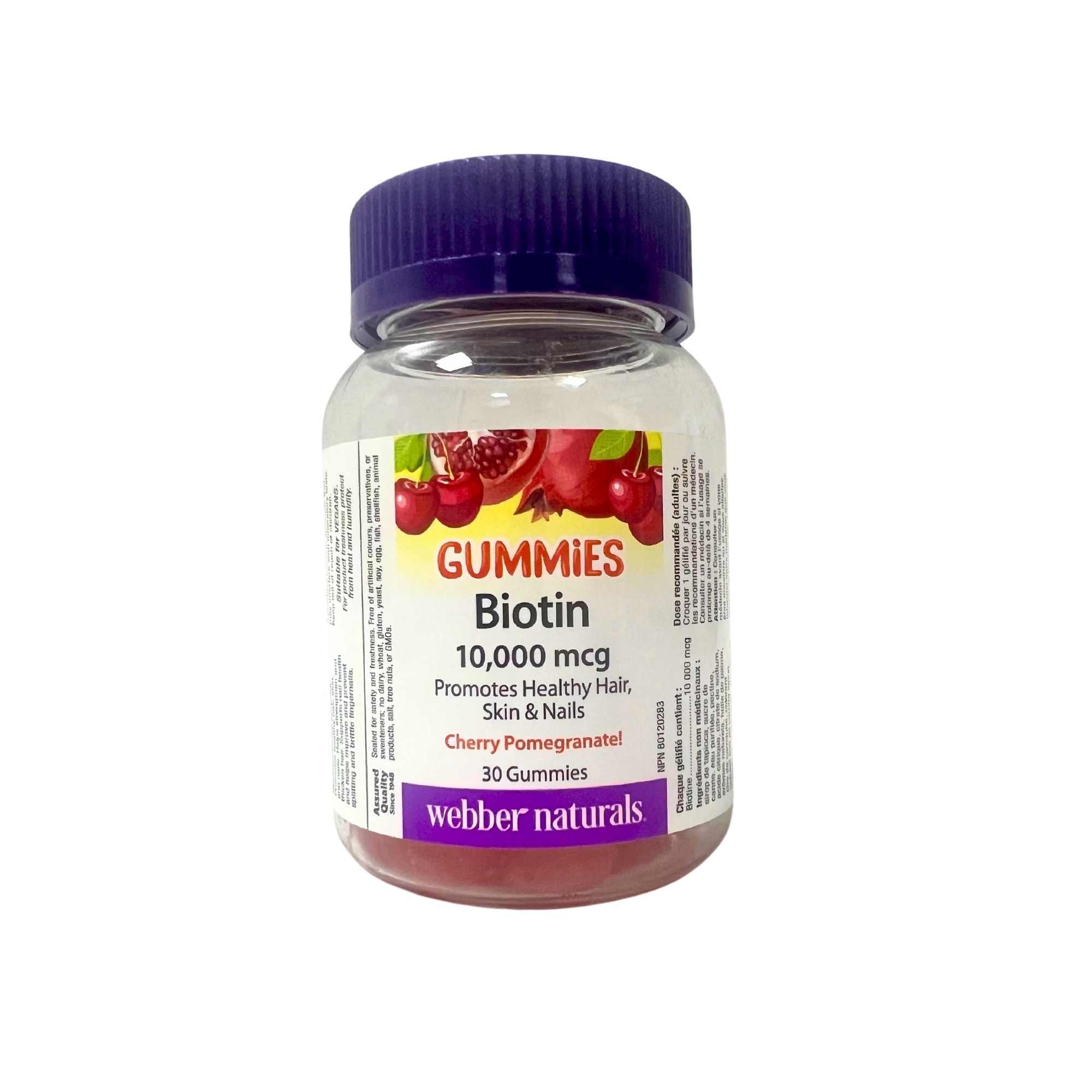 Webber Naturals Biotin 10000mcg Gummies 30s